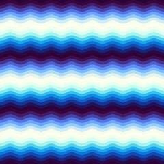 Aufkleber - Blue waves pattern and hand draw in marine style.