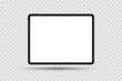 © Chudik - Vector tablet mockup with white screen isolated on transparent background. Stock royalty free vector illustration