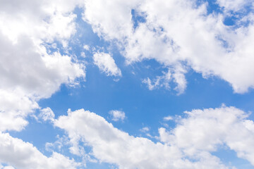 Wall Mural - blue sky and white clouds or cloudscape.