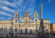 Church of Saint Agnes and the Fountain of Four Rivers (Fontana dei Quattro Fiumi) on Piazza Navona.