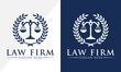 Law firm logo design, Lawyer logo vector template 