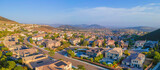 Fototapeta Mapy - Entire view of a residential area from Double Peak Park in San Marcos, California