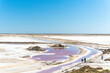 Colorful salines in france camargue