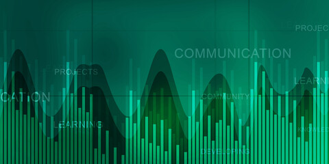 Poster - 2d rendering Stock market online business concept. business Graph