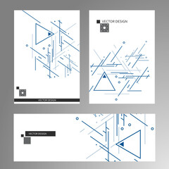 Fototapete - Geometric pattern background. Vector abstract lines and triangles. Creative template design. Modern graphic style
