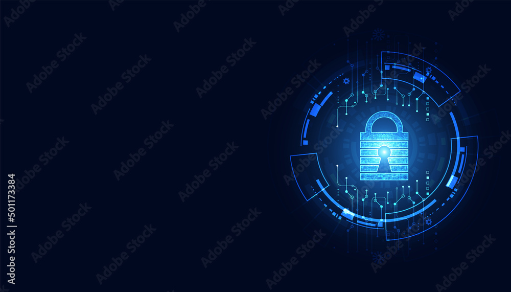 Abstract technology cyber security privacy information network concept ...