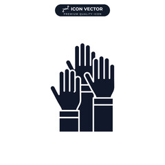 volunteer icon symbol template for graphic and web design collection logo vector illustration