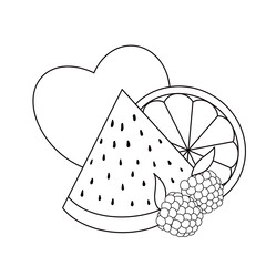 Sticker - Sketch of an watermelon 