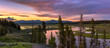 Evening skies over the scenic Madison River valley in Yellowstone National Park