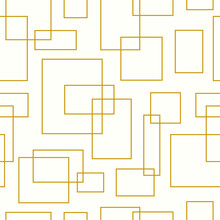 Gold Retro Overlapping Squares Seamless Vector Repeat Pattern Design