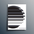 © bobnevv - Black and white minimal design for flyer, poster, brochure cover, background, wallpaper, typography, or other printing products. Vector illustration