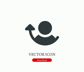 Poster - User vector icon. Symbol in Line Art Style for Design, Presentation, Website or Mobile Apps Elements, Logo. User symbol illustration. Pixel vector graphics - Vector