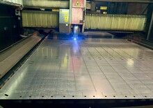 CNC Laser Plasma Cutting Of Metal, Modern Industrial Technology.