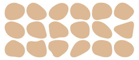 Wall Mural - organic blob shape with irregular form abstract vector illustration. random oval pebble, asymmetric 