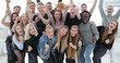 © ASDF - close up. a jubilant group of cheerful young people.