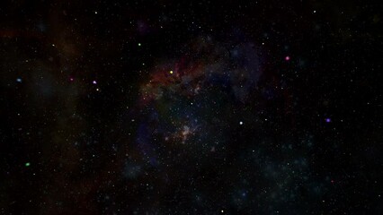 Wall Mural - flying into dark space 4k