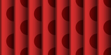Abstract Retro-style Red Seamless Vector Pattern With Big Dots.
