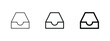 inbox icon , archive icon sign - data storage in box icon logo - line outline icons 