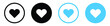 add to favorite icon heart icon button - save icon bookmark symbol - like love icon button