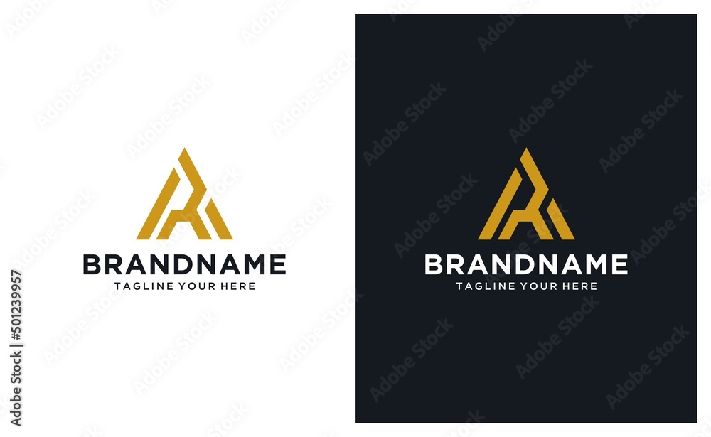 Letter AR triangle logo design vector template. Stock Vector | Adobe Stock