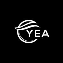 YEA Letter Logo Design On Black Background. YEA  Creative Initials Letter Logo Concept. YEA Letter Design.