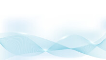 Abstract Light Blue Curved Wavy Lines Background.