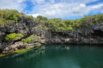 Wall Mural - Turtles Hole in the north of Ouvea Island, Loyalty Islands, New Caledonia.