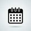 © Skydot - Calendar icon. Simple flat style. Schedule, date, time symbol concept. Vector illustration isolated. EPS 10.