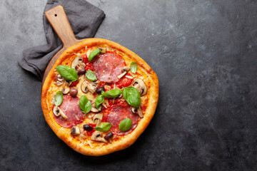 Sticker - Italian cuisine. Pepperoni pizza