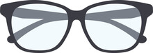 Clip Art Of Closed Glasses Facing Front