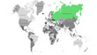 World map. Map of Russia. Russian federation.	
