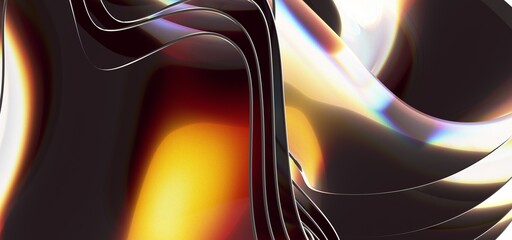 Poster - Abstract line fluid colors backgrounds. Trendy Vibrant Fluid Colors. 3d render