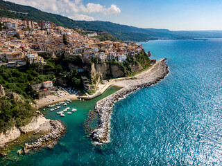 Wall Mural - Pizzo Calabro, Calabria, Italy. Aerial drone view.