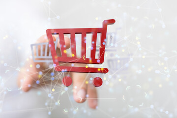 Shopping Cart Flat Design E-Commerce Icon