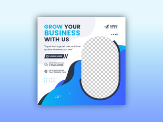 Wall Mural - corporate social media post design. digital and online marketing social media banner design template