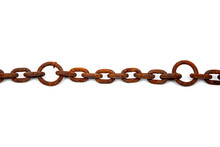 Rusty Chain Isolated On White Background
