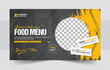 © Pavel - Modern fast food business promotion web banner template design, Restaurant healthy burger online sale social media marketing cover or flyer.