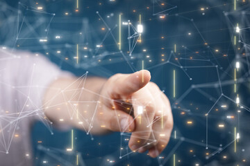 Wall Mural - internet connection in outer space