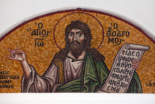 Colourful Mosaic Hagiography Of Saint John The Baptist
