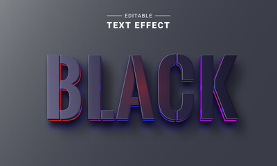 Poster - Editable Text Effect Mockup. Vector Graphic Style