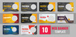 Fast food business promotion web banner template design, Restaurant healthy burger online sale social media marketing cover bundle