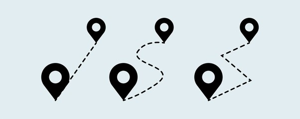 Poster - Map pointer GPS location. Location pin collection.