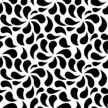 Black Drops On A White Background Pattern