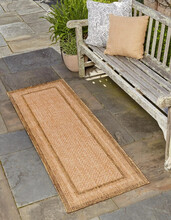Modern Outdoor Area Carpet Design. Exterior Room Park Entryway Rug Carpet Textile Design.
