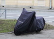 Motorcycle covered with a cover