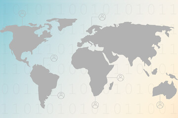  Weltkarte mit verschiedenen Standorten eines Unternehmens
