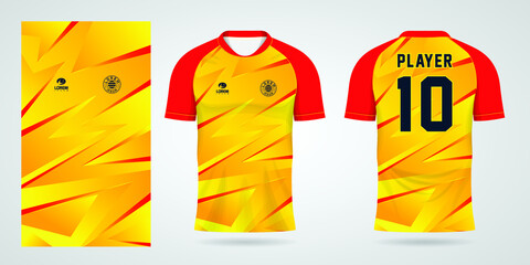 yellow football jersey sport design template