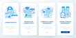© IMG visuals icons - Personalized learning blue onboarding mobile app screen. Education trends walkthrough 4 steps graphic instructions pages with linear concepts. UI, UX, GUI template. Myriad Pro-Bold, Regular fonts used