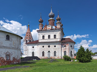 Wall Mural - Yuryev-Polsky, Russia. Archangel Michael Cathedral in Archangel Michael Monastery. The monastery was founded in the 13th century. The cathedral was built in 1792-1806.