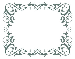 Wall Mural - filigree frame. retro baroque border. decorative rectangle